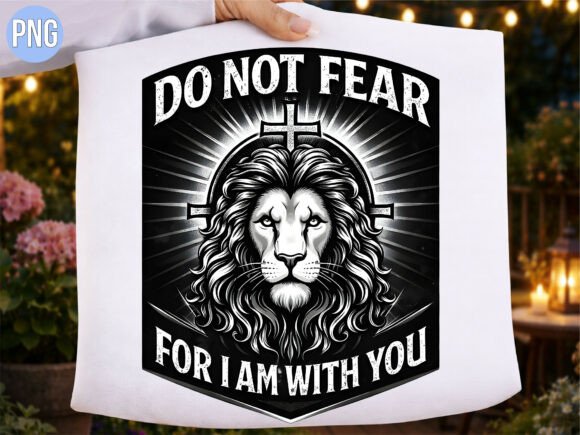 Christian Do Not Fear Lion Cross T-Shirt Designs