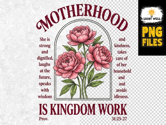 Christian Motherhood Kingdom Work PNG T-Shirt Designs