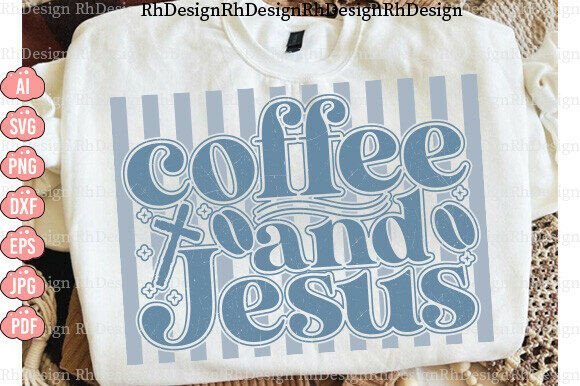 Coffee Jesus PNG, Retro Christian Bow