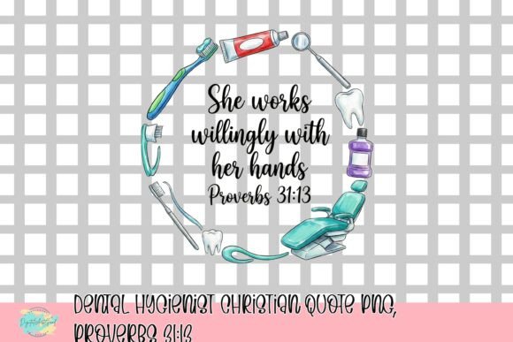 Dental Hygienist Christian Quote PNG T-Shirt Designs
