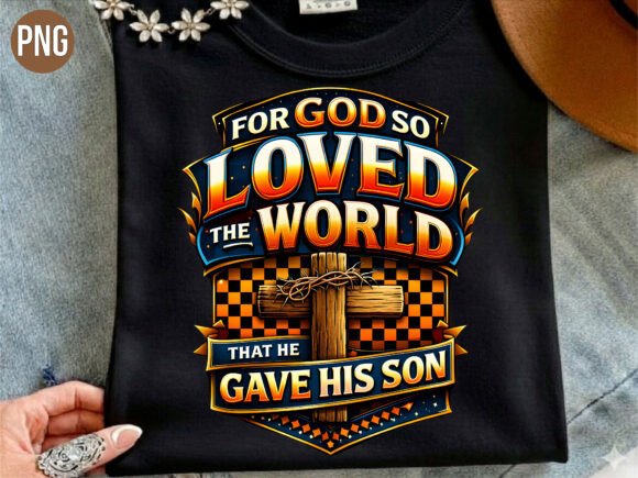 God So Loved the World Christian PNG T-Shirt Designs