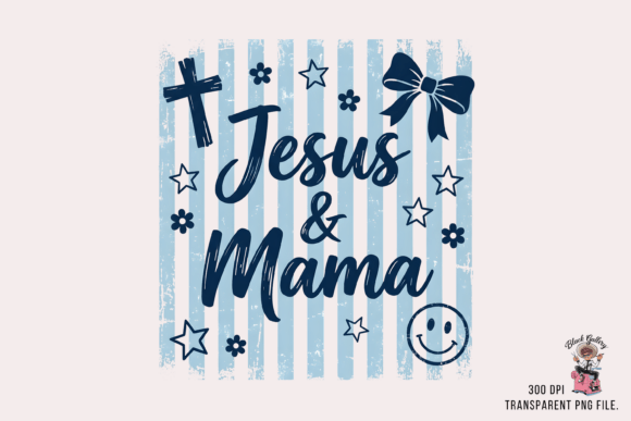 Jesus and Mama PNG: Religious T-Shirt Designs
