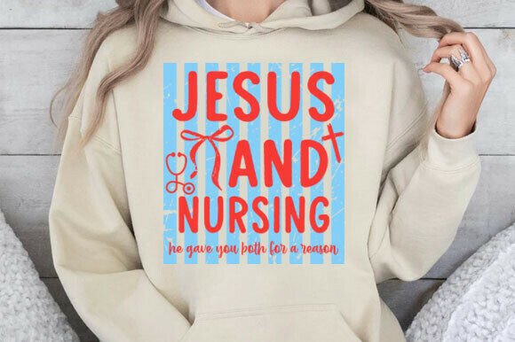 Jesus and Nursing Shirt Faith Nurse Gift T-Shirt Designs