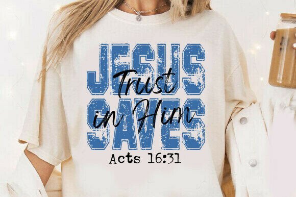 Jesus Saves Christian T-Shirt Design