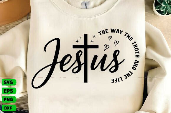 Jesus the Way SVG: T-Shirt Designs for Faith-Based Branding